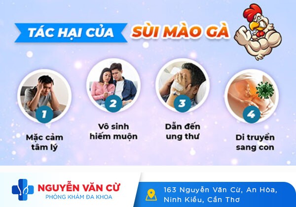 Sùi mào gà ở hậu môn nguy hiểm như thế nào?